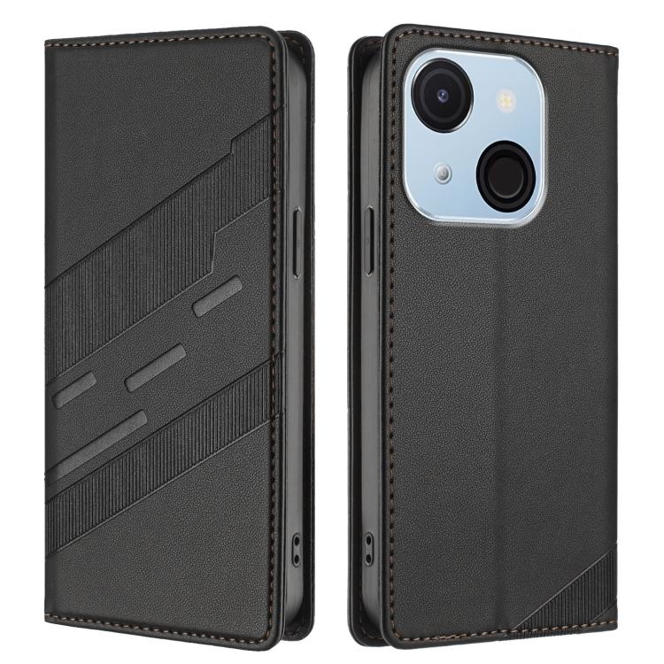 For itel A50C Embossed Multi-functional Wallet Retro Leather Phone Case