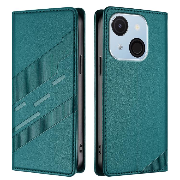 For itel A50C Embossed Multi-functional Wallet Retro Leather Phone Case