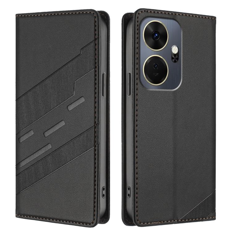 For itel P55+ Embossed Multi-functional Wallet Retro Leather Phone Case