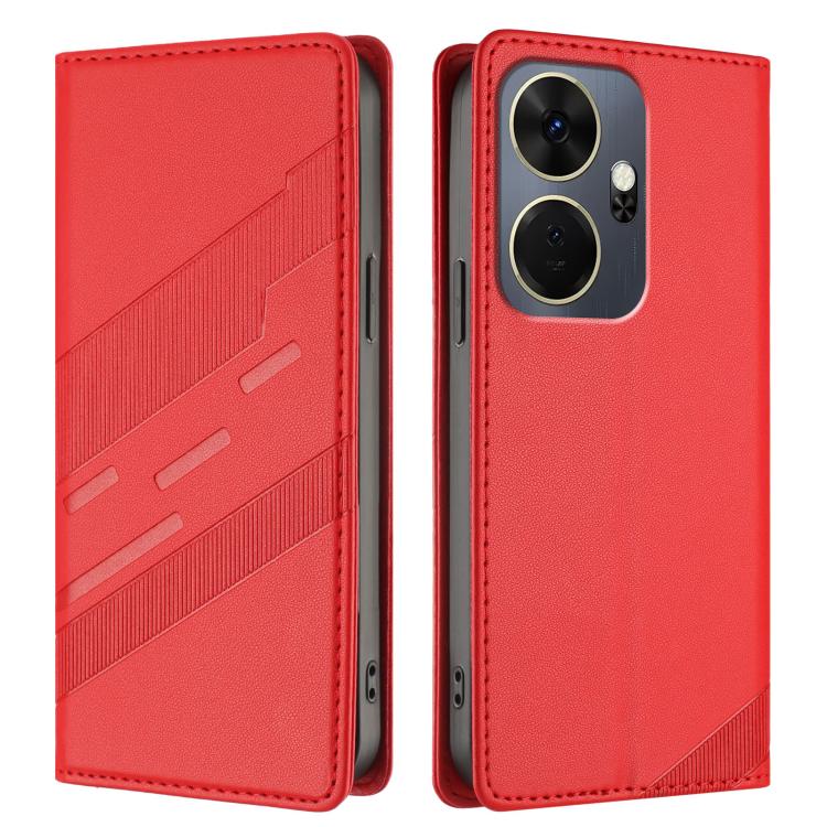 For itel P55+ Embossed Multi-functional Wallet Retro Leather Phone Case