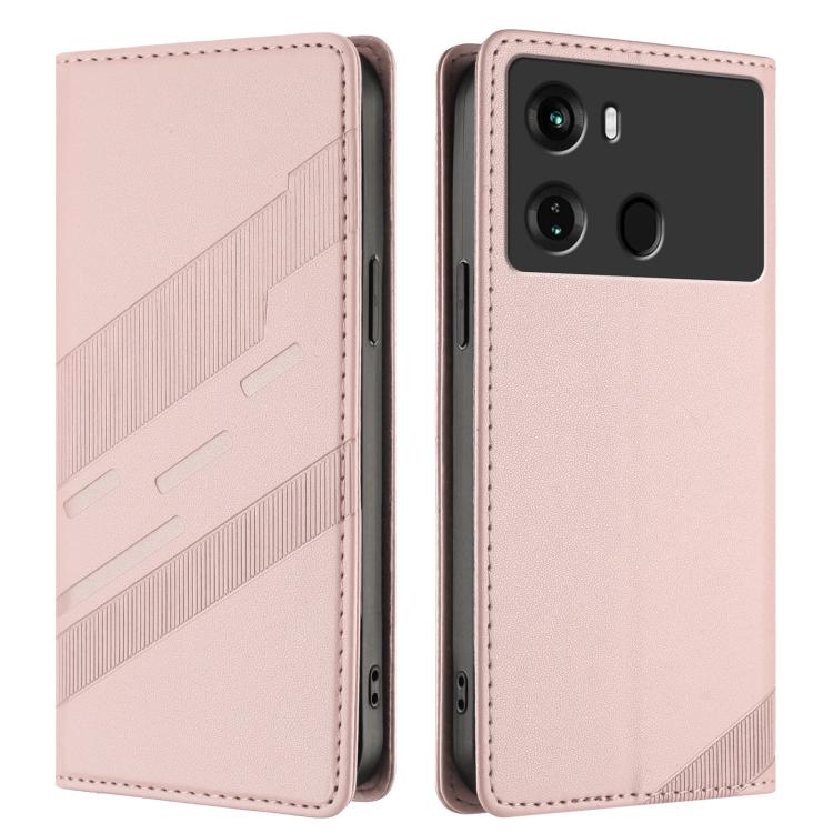 For itel P40 Embossed Multi-functional Wallet Retro Leather Phone Case