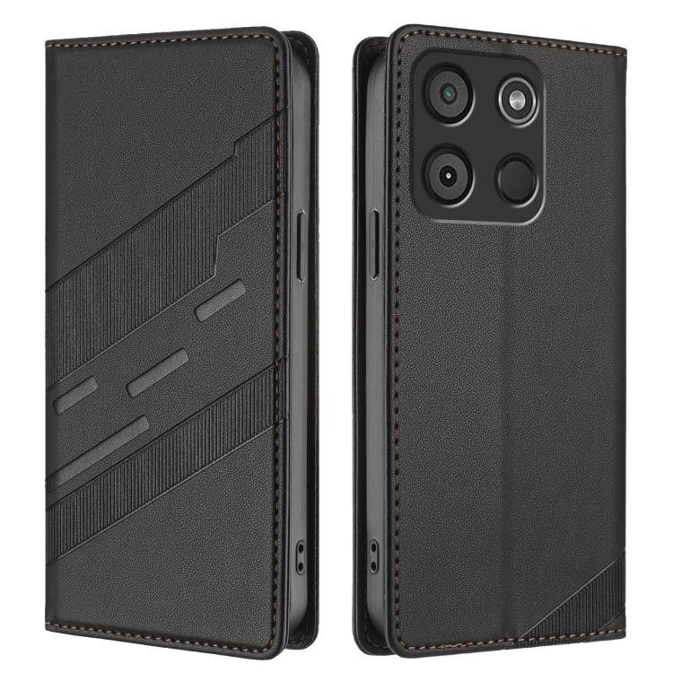 For itel A60 Embossed Multi-functional Wallet Retro Leather Phone Case