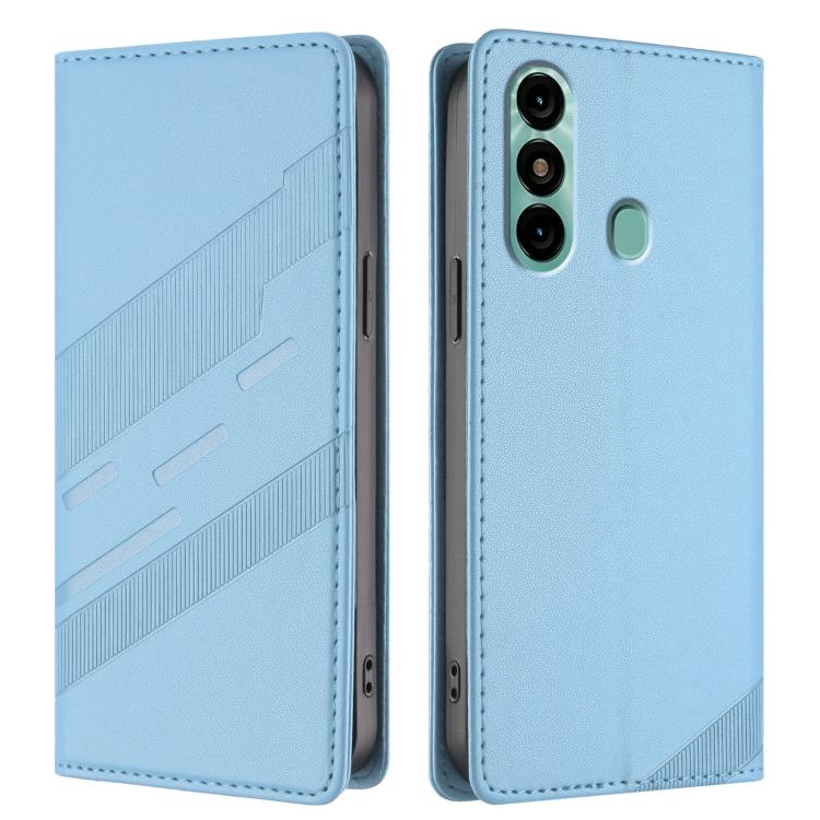 For itel P38 Pro Embossed Multi-functional Wallet Retro Leather Phone Case
