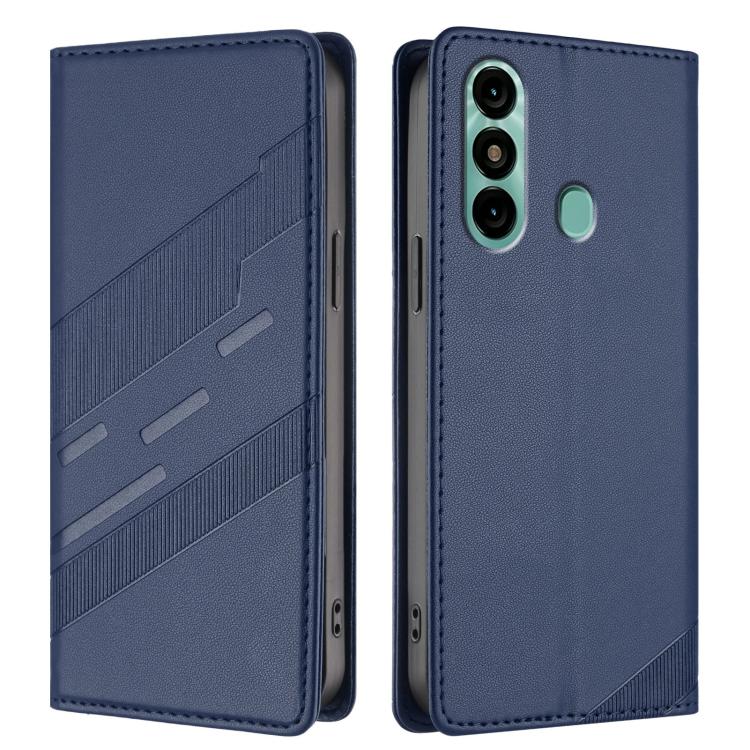 For itel P38 Pro Embossed Multi-functional Wallet Retro Leather Phone Case
