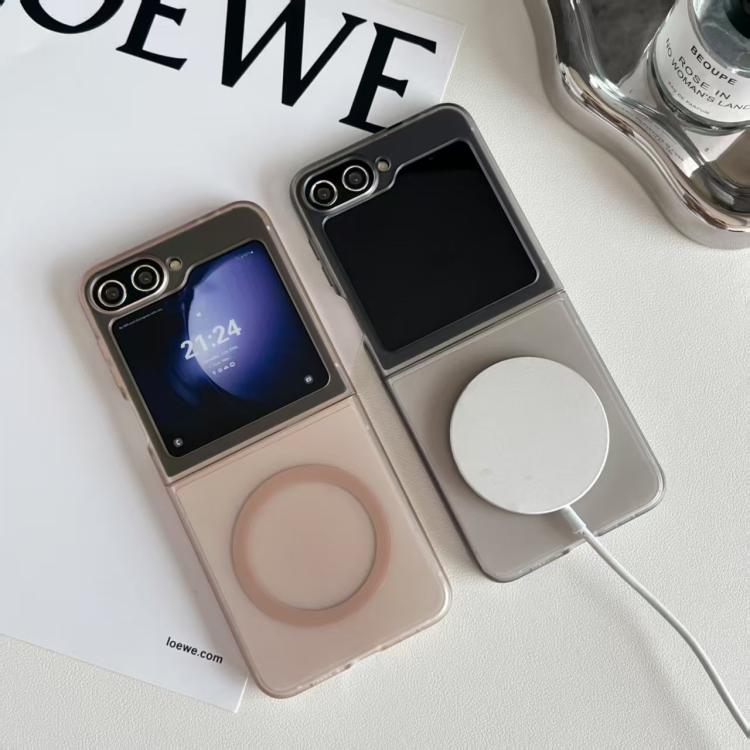 For Samsung Galaxy Z Flip6 / Flip7 FE Skin Feel PC MagSafe Magnetic Folding Phone Case