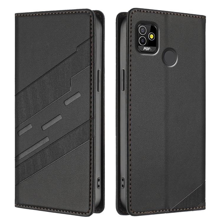 For Tecno Pop 5 Embossed Multi-functional Wallet Retro Leather Phone Case