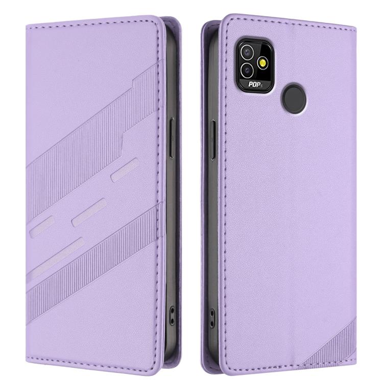 For Tecno Pop 5 Embossed Multi-functional Wallet Retro Leather Phone Case