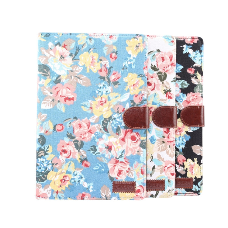 For Samsung Galaxy Tab S8+ / Tab S8 Plus /  Tab S7 FE / Tab S7+ / T970 Flower Cloth Texture PC Horizontal Flip Leather Protective Case with Holder & Card Slots & Wallet & Photo Frame & Sleep / Wake-up Function