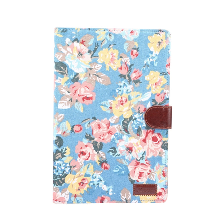 For Samsung Galaxy Tab S8+ / Tab S8 Plus /  Tab S7 FE / Tab S7+ / T970 Flower Cloth Texture PC Horizontal Flip Leather Protective Case with Holder & Card Slots & Wallet & Photo Frame & Sleep / Wake-up Function
