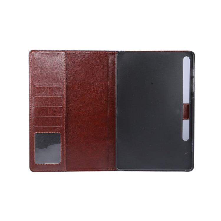 For Samsung Galaxy Tab S8+ / Tab S8 Plus /  Tab S7 FE / Tab S7+ / T970 Flower Cloth Texture PC Horizontal Flip Leather Protective Case with Holder & Card Slots & Wallet & Photo Frame & Sleep / Wake-up Function