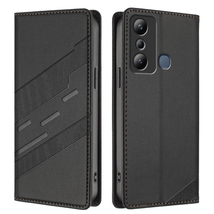 For Infinix Hot 20i Embossed Multi-functional Wallet Retro Leather Phone Case