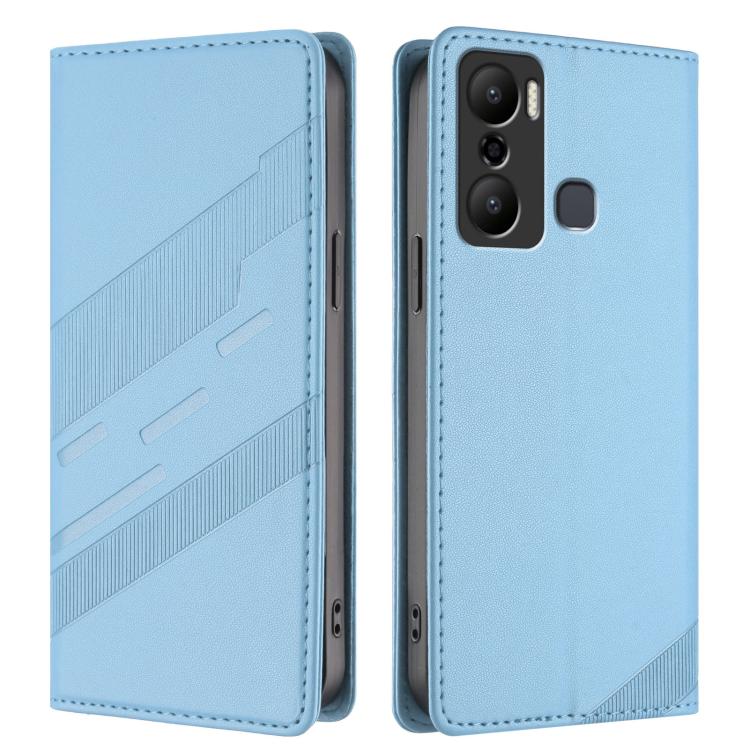 For Infinix Hot 20 Play Embossed Multi-functional Wallet Retro Leather Phone Case