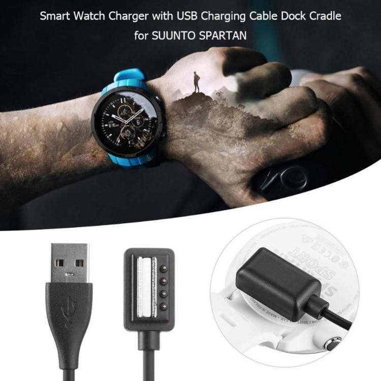 For Suunto Spartan Sport / Sunnto 9 xDfind USB Port Smart Watch Charging Cable, Length: 1m - Black