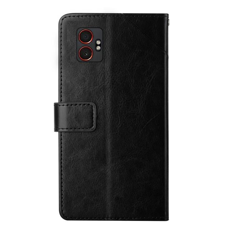For Samsung Galaxy XCover7 Pro Y-shaped Pattern Flip Leather Phone Case