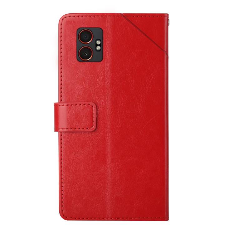 For Samsung Galaxy XCover7 Pro Y-shaped Pattern Flip Leather Phone Case
