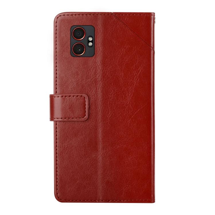 For Samsung Galaxy XCover7 Pro Y-shaped Pattern Flip Leather Phone Case