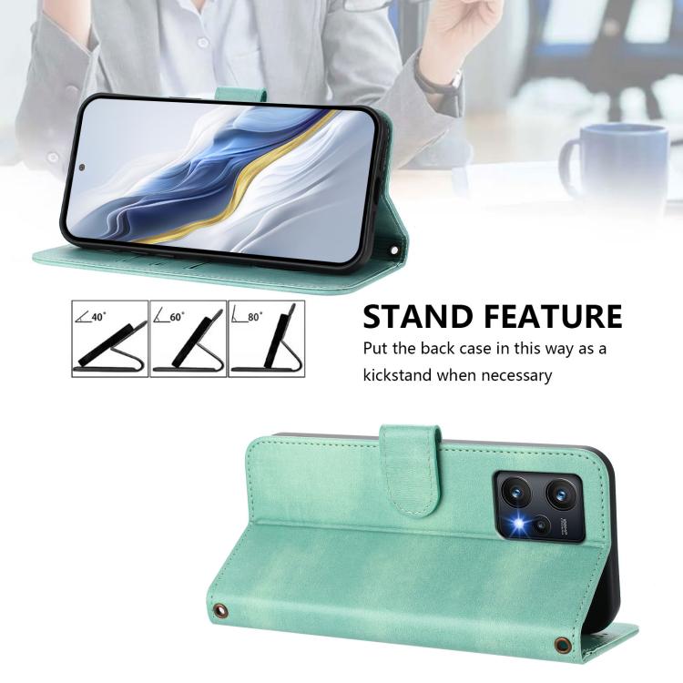 For Realme 9 Pro 5G Global / 9 5G EU Version Line Splicing Buckle Retro Leather Phone Case