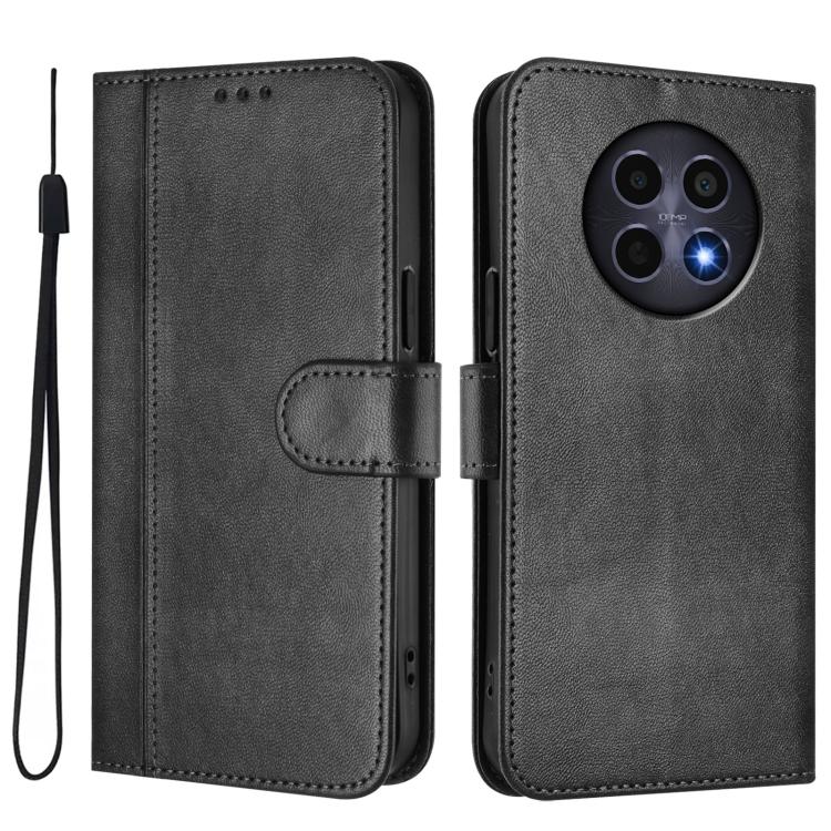 For Realme 12 5G / 12x 5G / C65 5G Global Line Splicing Buckle Retro Leather Phone Case