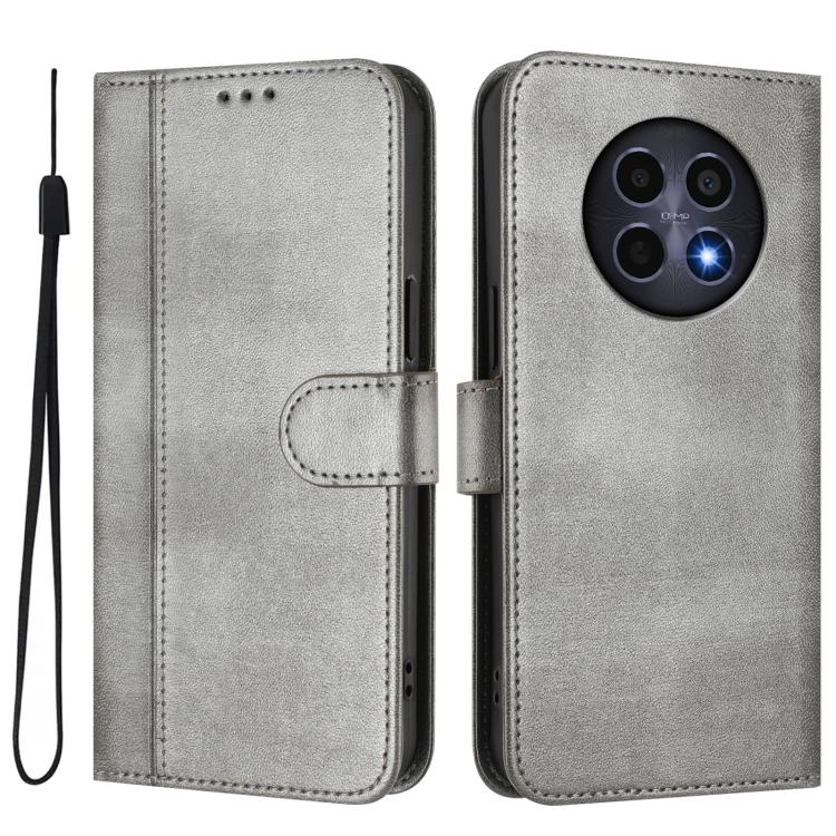 For Realme 12 5G / 12x 5G / C65 5G Global Line Splicing Buckle Retro Leather Phone Case
