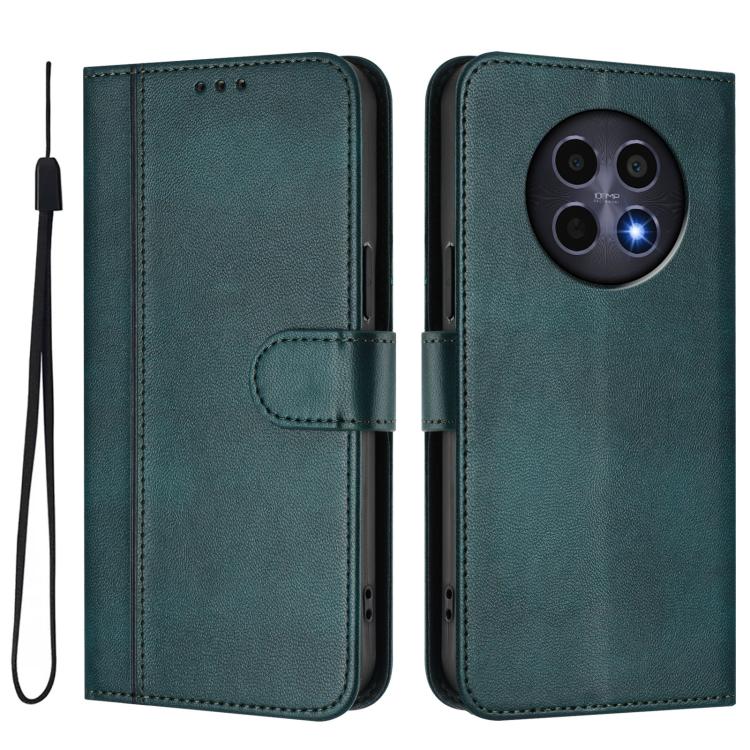 For Realme 12 5G / 12x 5G / C65 5G Global Line Splicing Buckle Retro Leather Phone Case