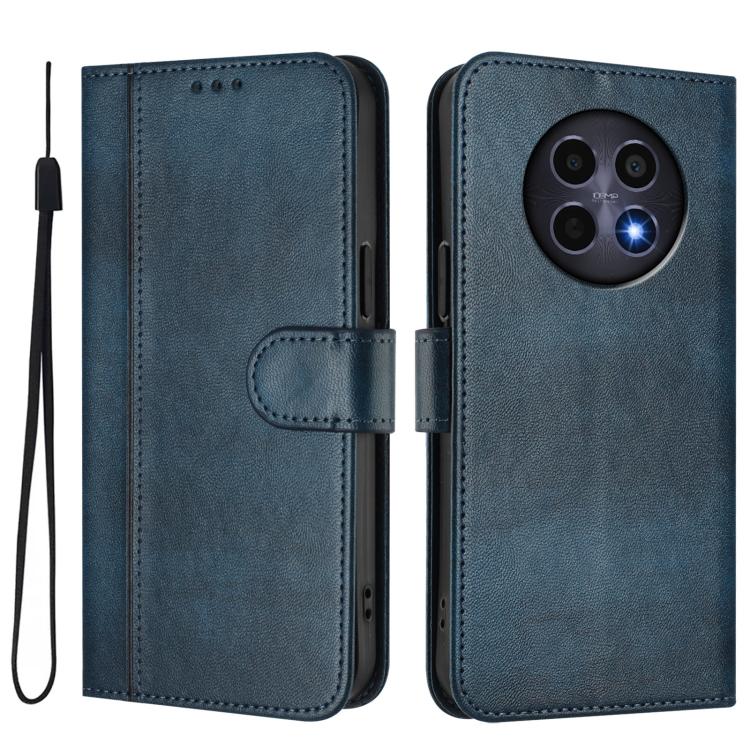 For Realme 12 5G / 12x 5G / C65 5G Global Line Splicing Buckle Retro Leather Phone Case