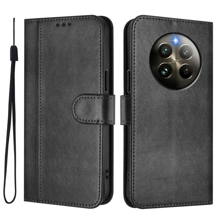 For Realme 13 4G / 12 4G / P1 5G Global Line Splicing Buckle Retro Leather Phone Case