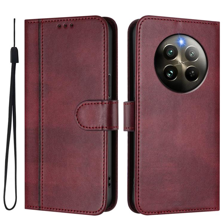 For Realme 13 4G / 12 4G / P1 5G Global Line Splicing Buckle Retro Leather Phone Case