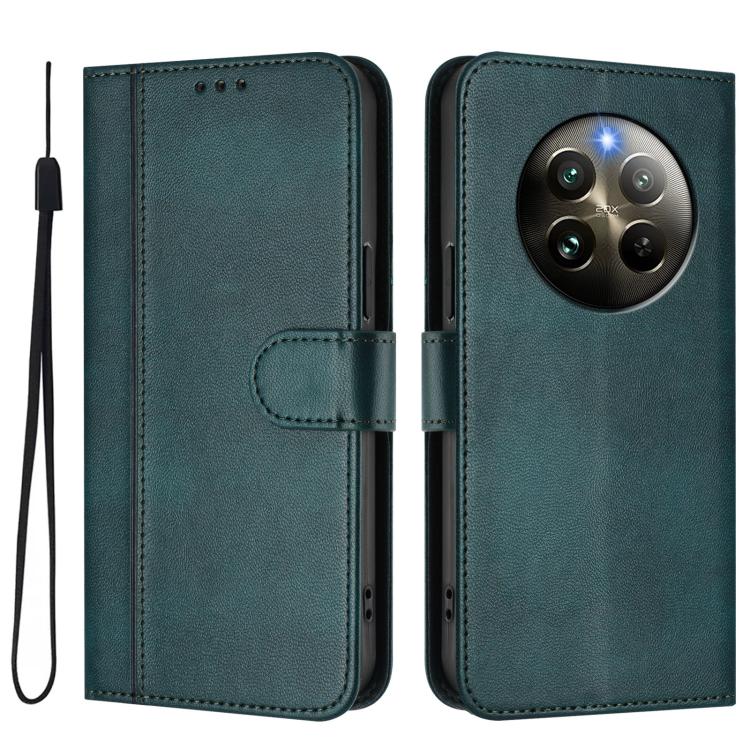 For Realme 13 4G / 12 4G / P1 5G Global Line Splicing Buckle Retro Leather Phone Case