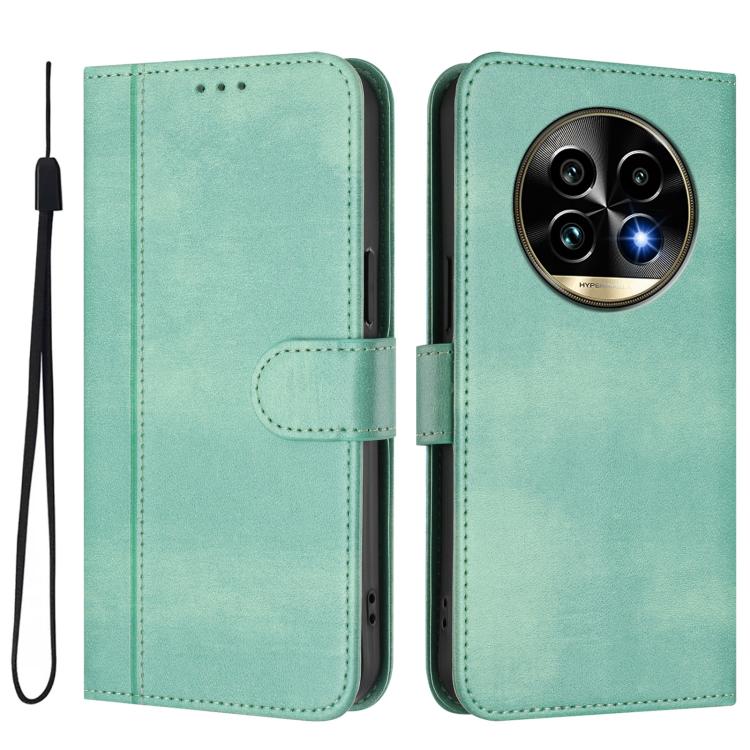 For Realme 13 Pro 5G / 13 Pro+ 5G Global Line Splicing Buckle Retro Leather Phone Case
