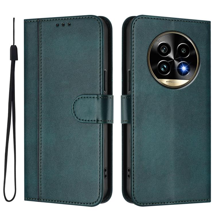 For Realme 13 Pro 5G / 13 Pro+ 5G Global Line Splicing Buckle Retro Leather Phone Case