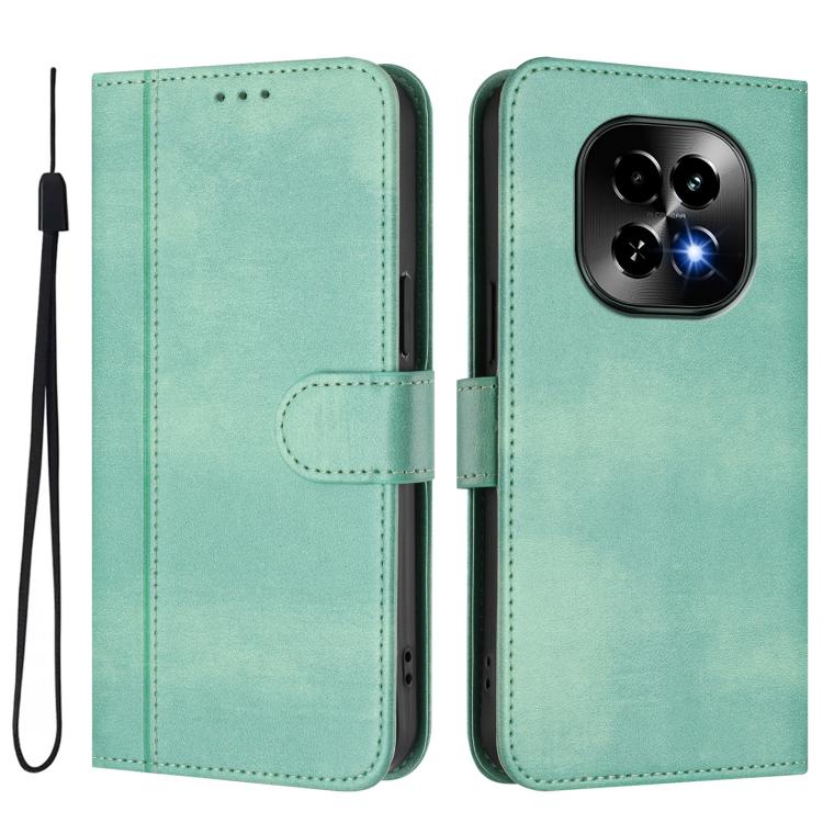 For Realme C63 5G Global Line Splicing Buckle Retro Leather Phone Case
