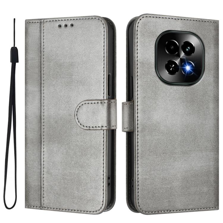 For Realme C63 5G Global Line Splicing Buckle Retro Leather Phone Case