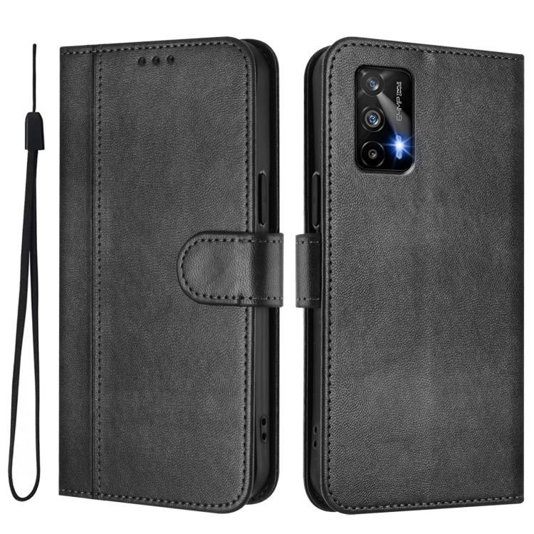 For Realme GT 5G / GT Neo 5G Line Splicing Buckle Retro Leather Phone Case