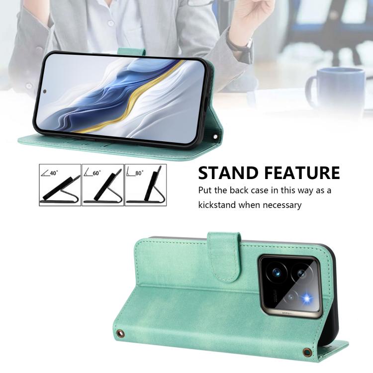 For Realme GT5 240W / GT5 Line Splicing Buckle Retro Leather Phone Case