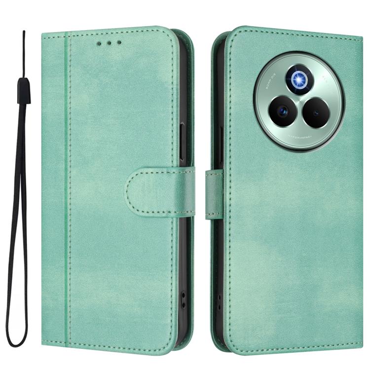 For Realme P3 Pro 5G Global Line Splicing Buckle Retro Leather Phone Case