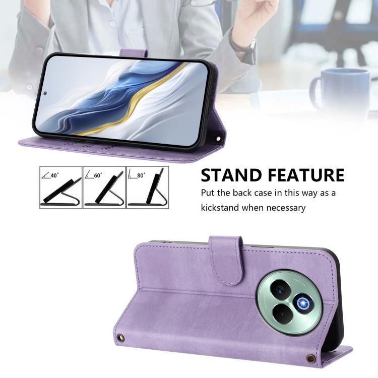 For Realme P3 Pro 5G Global Line Splicing Buckle Retro Leather Phone Case