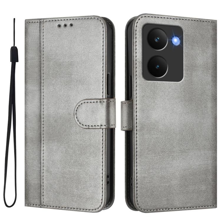 For Realme P3 Ultra 5G Line Splicing Buckle Retro Leather Phone Case
