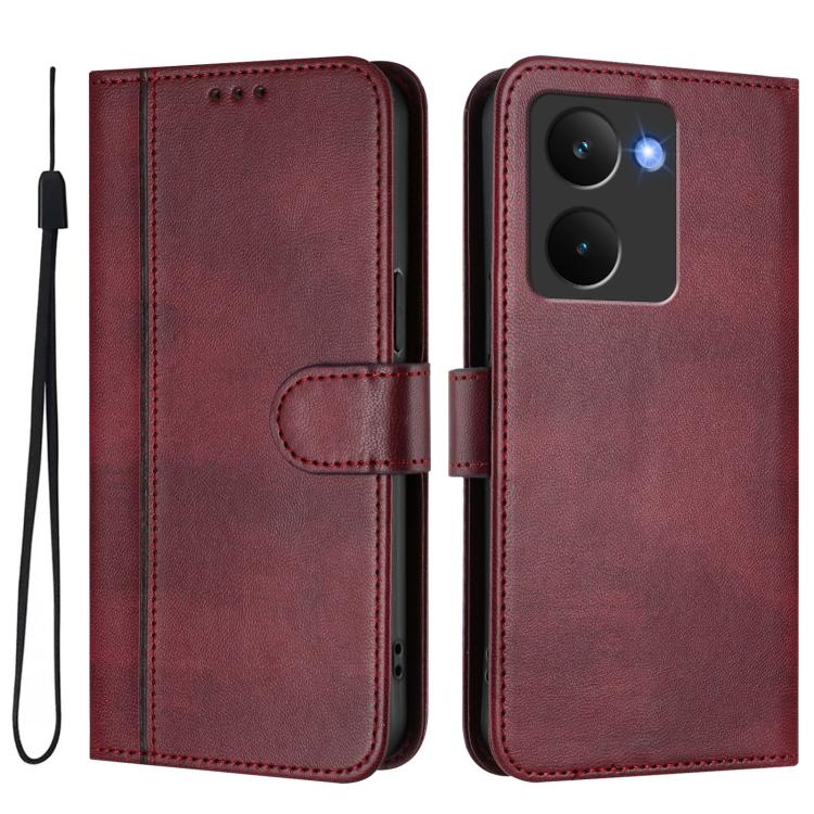 For Realme P3 Ultra 5G Line Splicing Buckle Retro Leather Phone Case