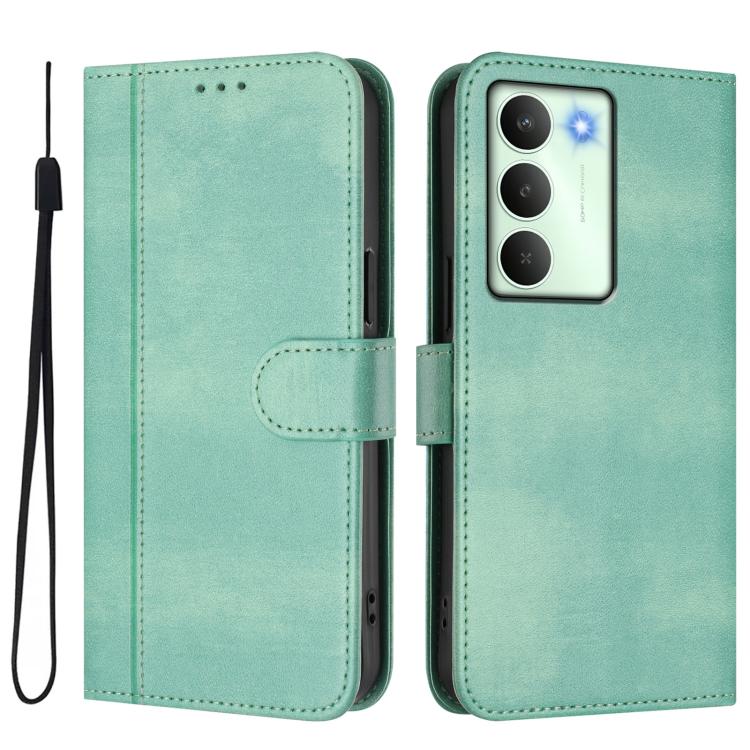 For Realme V70 5G / C75 5G Line Splicing Buckle Retro Leather Phone Case