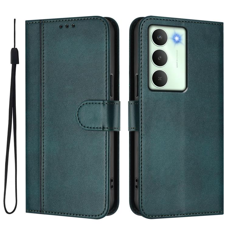 For Realme V70 5G / C75 5G Line Splicing Buckle Retro Leather Phone Case