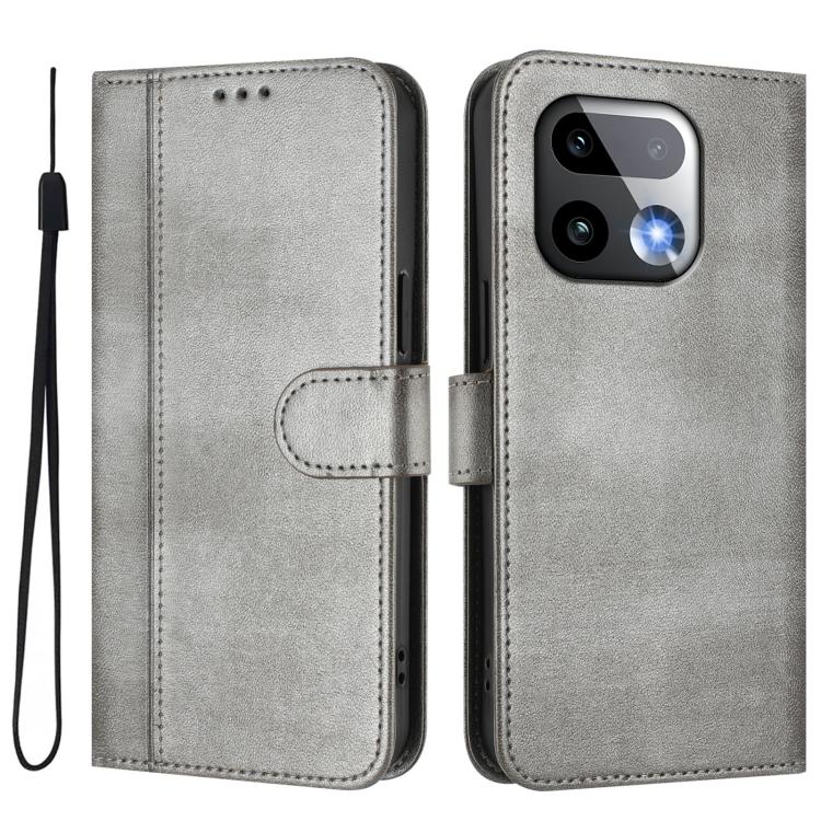 For Realme 16 Pro+ 5G Global Line Splicing Buckle Retro Leather Phone Case