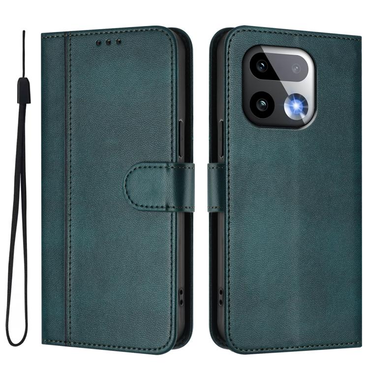 For Realme 16 Pro+ 5G Global Line Splicing Buckle Retro Leather Phone Case