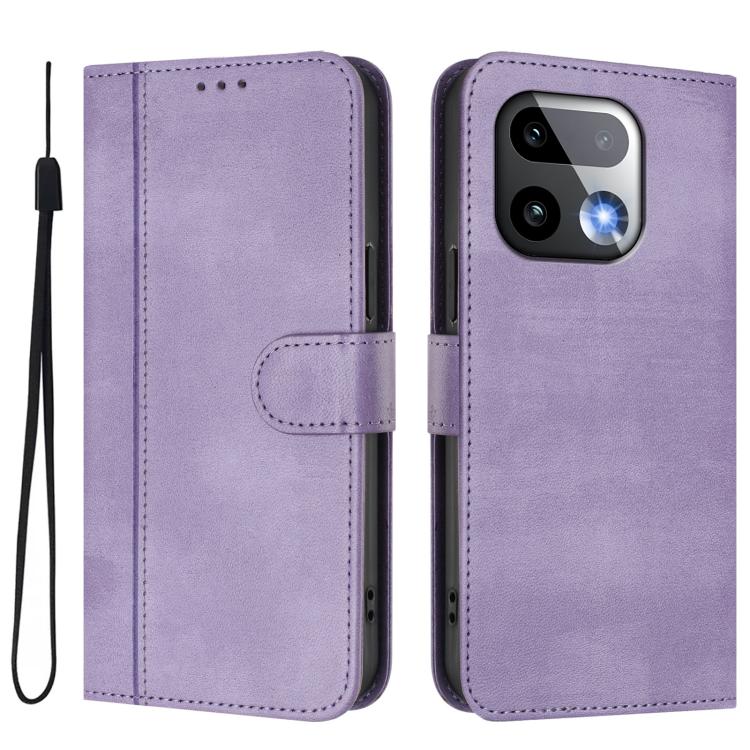 For Realme 16 Pro+ 5G Global Line Splicing Buckle Retro Leather Phone Case