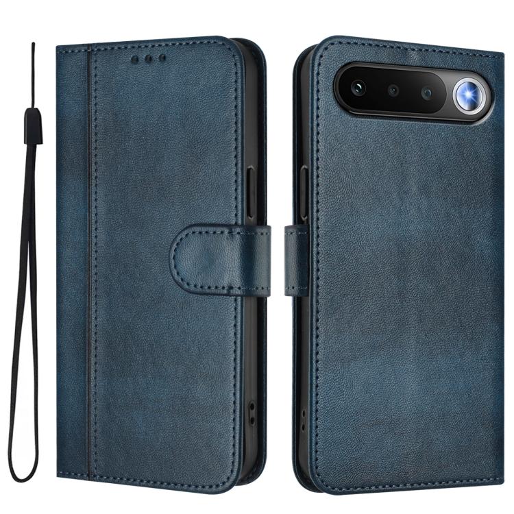 For Realme 16 5G Global Line Splicing Buckle Retro Leather Phone Case