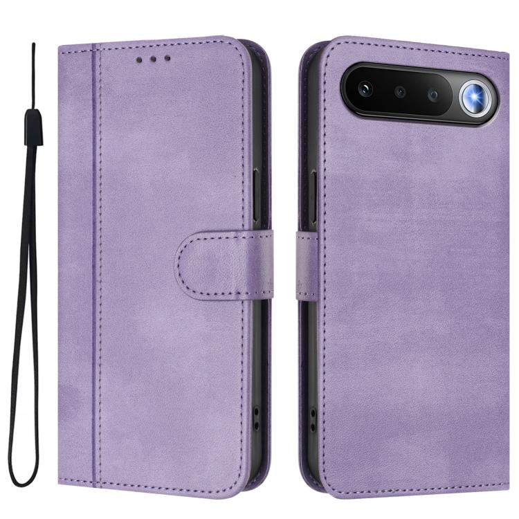For Realme 16 5G Global Line Splicing Buckle Retro Leather Phone Case