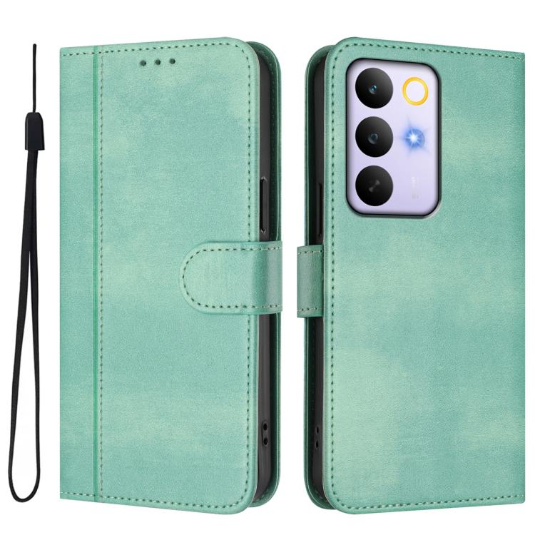 For Realme C83 5G India Line Splicing Buckle Retro Leather Phone Case