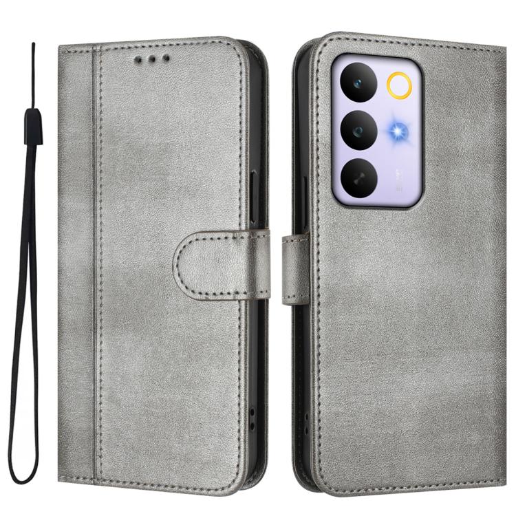 For Realme C83 5G India Line Splicing Buckle Retro Leather Phone Case
