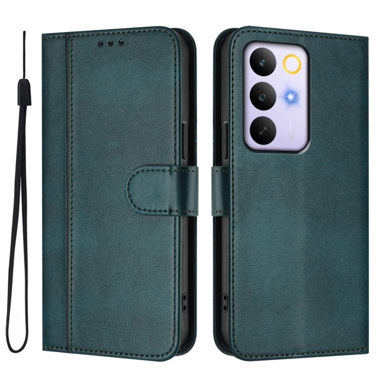 For Realme C83 5G India Line Splicing Buckle Retro Leather Phone Case