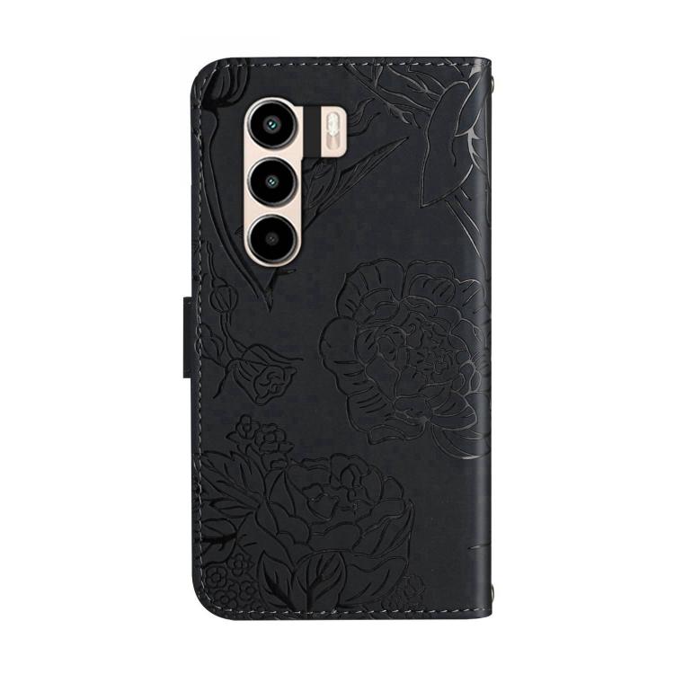 For itel Power 70 Skin Feel Butterfly Embossed Flip Leather Phone Case