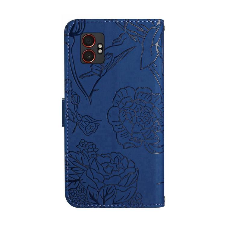 For Samsung Galaxy XCover7 Pro Skin Feel Butterfly Embossed Flip Leather Phone Case